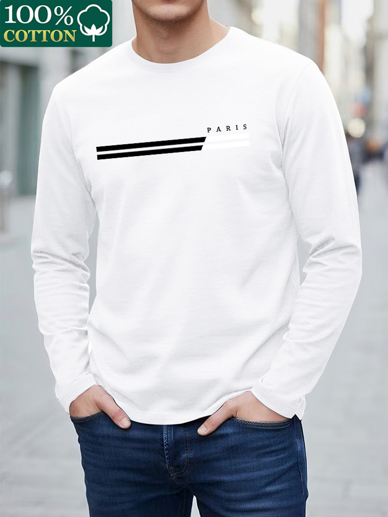 Camiseta masculina de manga co - Undershirt Crew Neck avaliação e preço